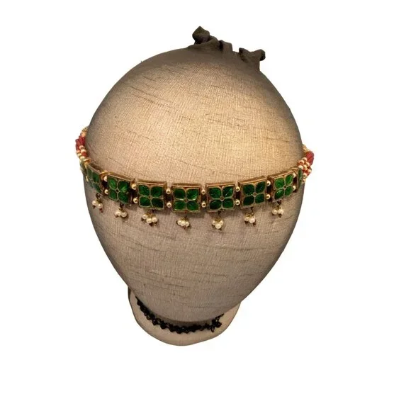 Hair Jewelry Headpiece Hairband Rhinestone Bollywood Beaded Headband Belt - Picture 4 of 10